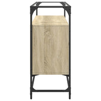 Thumbnail for Sideboard mit Glasplatte Sonoma-Eiche 98x35x81 cm Holzwerkstoff