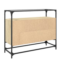 Thumbnail for Sideboard mit Glasplatte Sonoma-Eiche 98x35x81 cm Holzwerkstoff