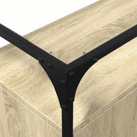 Thumbnail for Sideboard mit Glasplatte Sonoma-Eiche 98x35x81 cm Holzwerkstoff
