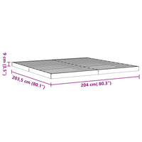 Thumbnail for Massivholzbett Wachsbraun 200x200 cm Kiefer