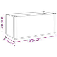 Thumbnail for Pflanzkübel Hellbraun 80x36x35 cm PP