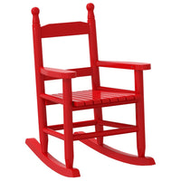 Thumbnail for Schaukelstuhl für Kinder Rot Massivholz Pappel