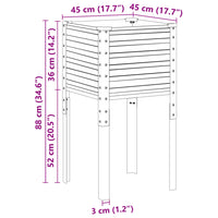 Thumbnail for Pflanzkübel Grün 45x45x88 cm Stahl