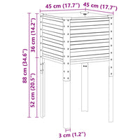 Thumbnail for Pflanzkübel Braun 45x45x88 cm Stahl