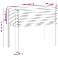 Thumbnail for Pflanzkübel Grün 100x41x90 cm Stahl