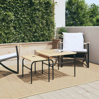 Thumbnail for Outdoor-Satztische 2 Stk. Braun und Schwarz Stahl
