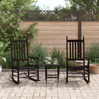 Thumbnail for Schaukelstühle mit Gebogenen Sitzen 2 Stk. Braun Pappelholz