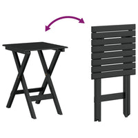 Thumbnail for Schaukelstühle 2 Stk. mit Klapptisch Schwarz Massivholz Pappel