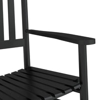 Thumbnail for Schaukelstühle 2 Stk. mit Klapptisch Schwarz Massivholz Pappel