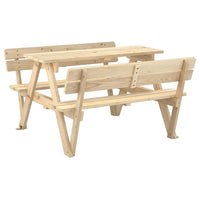 Thumbnail for Picknicktisch für 4 Kinder mit Schirmloch Massivholz Tanne