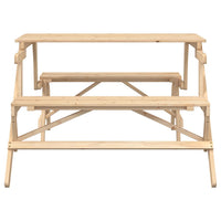 Thumbnail for Picknicktisch mit Bänken 2-in-1 Massivholz Tanne