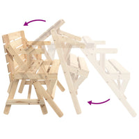 Thumbnail for Picknicktisch mit Bänken 2-in-1 Massivholz Tanne