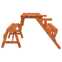 Thumbnail for Picknicktisch mit Bänken 2-in-1 Massivholz Tanne