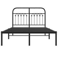 Thumbnail for Bettgestell mit Kopfteil Metall Schwarz 120x190 cm