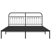 Thumbnail for Bettgestell mit Kopfteil Metall Schwarz 183x213 cm