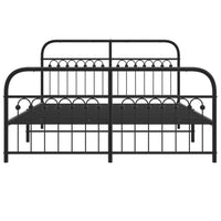 Thumbnail for Metallbett ohne Matratze mit Fußteil Schwarz 160x200 cm