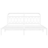 Thumbnail for Bettgestell mit Kopfteil Metall Weiß 200x200 cm