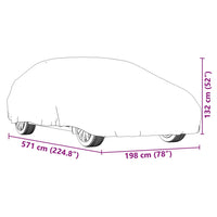 Thumbnail for Autoabdeckung für Limousine m. Schnallenriemen Voll Silbern XXL