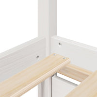 Thumbnail for Massivholzbett ohne Matratze Weiß 90x200 cm Kiefernholz
