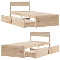 Thumbnail for Massivholzbett ohne Matratze 90x190 cm Kiefernholz