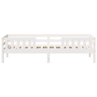 Thumbnail for Massivholzbett ohne Matratze Weiß 80x200 cm Kiefernholz