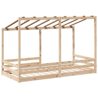 Thumbnail for Kinderbett mit Dach Weiß 80x200 cm Massivholz Kiefer