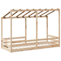 Thumbnail for Kinderbett mit Dach 75x190 cm Massivholz Kiefer