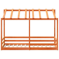 Thumbnail for Kinderbett mit Dach Wachsbraun 75x190 cm Massivholz Kiefer