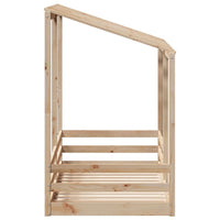 Thumbnail for Kinderbett mit Dach 70x140 cm Massivholz Kiefer