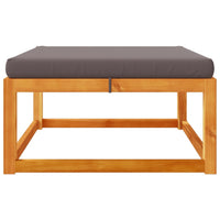 Thumbnail for Gartenhocker mit Kissen 65x65x29 cm Massivholz Akazie