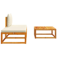 Thumbnail for 3-tlg. Garten-Sofagarnitur mit Kissen Massivholz Akazie