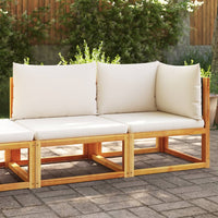 Thumbnail for Gartensofa mit Kissen 2-Sitzer Massivholz Akazie