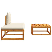 Thumbnail for 3-tlg. Garten-Sofagarnitur mit Kissen Massivholz Akazie