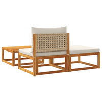 Thumbnail for 3-tlg. Garten-Sofagarnitur mit Kissen Massivholz Akazie
