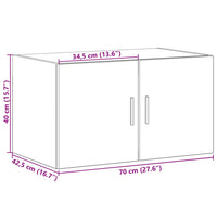 Thumbnail for Wandschrank Braun Eichen-Optik 70x42,5x40 cm Holzwerkstoff