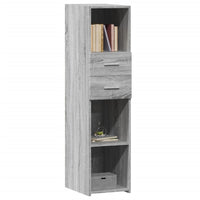 Thumbnail for Highboard Grau Sonoma 30x42,5x124 cm Holzwerkstoff