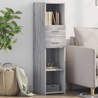 Thumbnail for Highboard Grau Sonoma 30x42,5x124 cm Holzwerkstoff