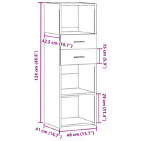 Thumbnail for Highboard Sonoma-Eiche 40x42,5x124 cm Holzwerkstoff