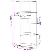 Thumbnail for Highboard Grau Sonoma 50x42,5x124 cm Holzwerkstoff