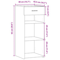 Thumbnail for Sideboard Grau Sonoma 40x42,5x93 cm Holzwerkstoff