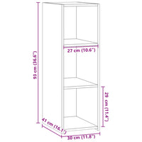 Thumbnail for Sideboard Braun Eichen-Optik 30x41x93 cm Holzwerkstoff