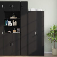 Thumbnail for Hochschrank Schmal Schwarz 30x42,5x225 cm Holzwerkstoff