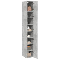 Thumbnail for Hochschrank Schmal Betongrau 30x42,5x225 cm Holzwerkstoff