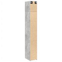 Thumbnail for Hochschrank Schmal Betongrau 30x42,5x225 cm Holzwerkstoff
