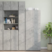 Thumbnail for Hochschrank Schmal Betongrau 30x42,5x225 cm Holzwerkstoff