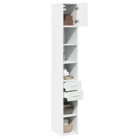 Thumbnail for Hochschrank Schmal Weiß 30x42,5x225 cm Holzwerkstoff