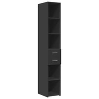 Thumbnail for Hochschrank Schmal Schwarz 30x42,5x225 cm Holzwerkstoff