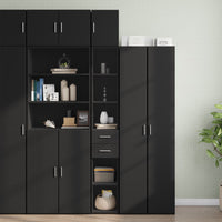 Thumbnail for Hochschrank Schmal Schwarz 30x42,5x225 cm Holzwerkstoff
