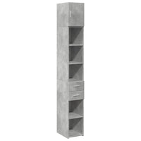 Thumbnail for Hochschrank Schmal Betongrau 30x42,5x225 cm Holzwerkstoff
