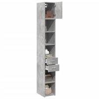 Thumbnail for Hochschrank Schmal Betongrau 30x42,5x225 cm Holzwerkstoff